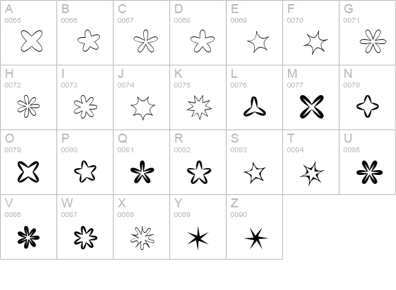 XStellaSternBright uppercase A-Z preview