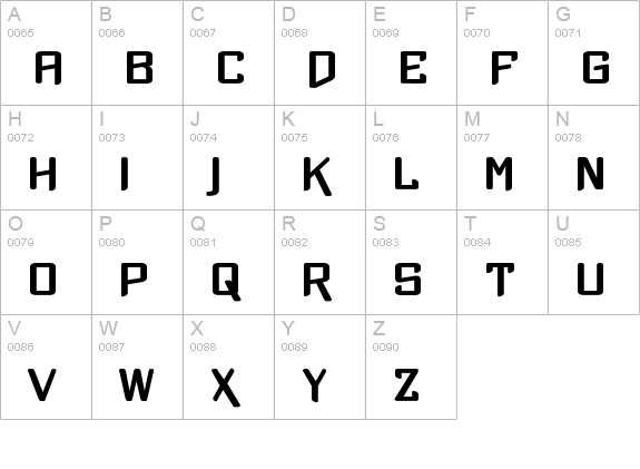 Xtreme Chrome uppercase A-Z preview