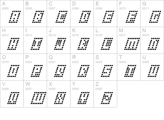 Y-Grid Italic uppercase A-Z preview
