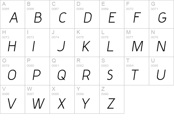 Y2K Neophyte Italic uppercase A-Z preview