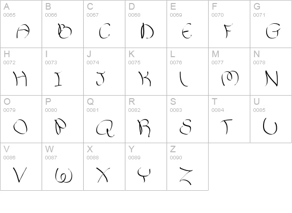 YaelOkFch uppercase A-Z preview