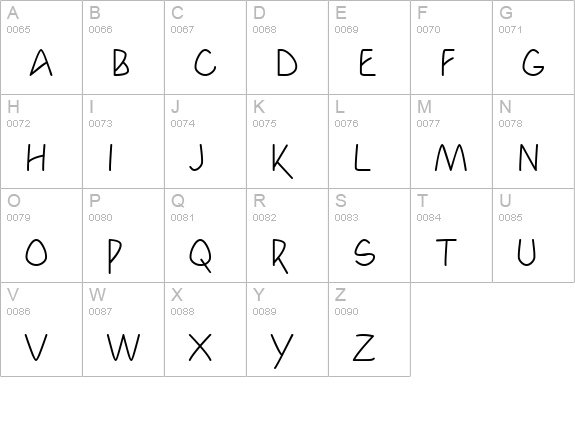Yahosch Plain uppercase A-Z preview