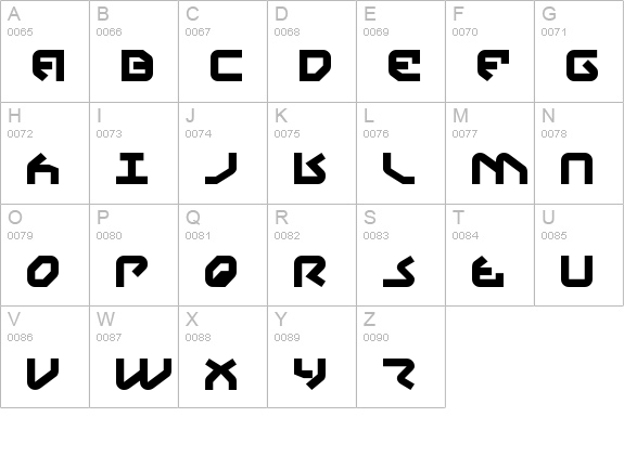 Yahren uppercase A-Z preview