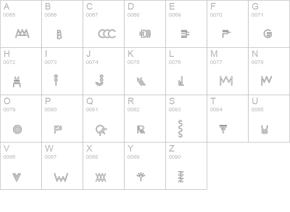 Yakkmakk uppercase A-Z preview