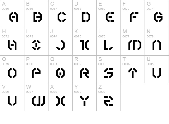 Year 3000 uppercase A-Z preview