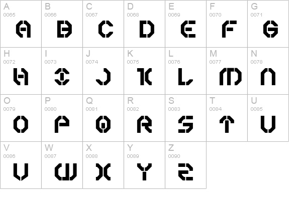 Year 3000 Bold uppercase A-Z preview