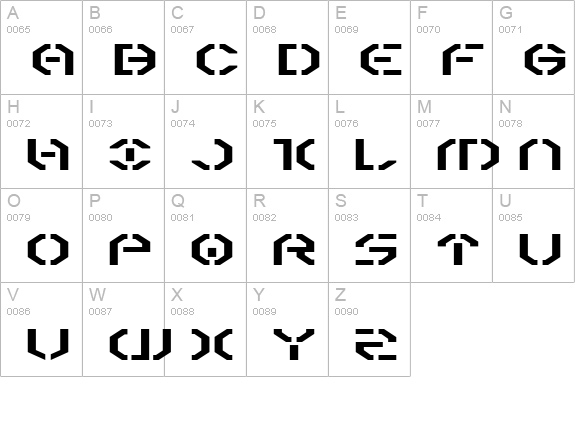 Year 3000 Expanded uppercase A-Z preview