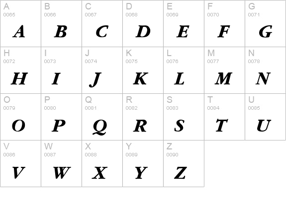 Yearlind-Thin-Italic uppercase A-Z preview