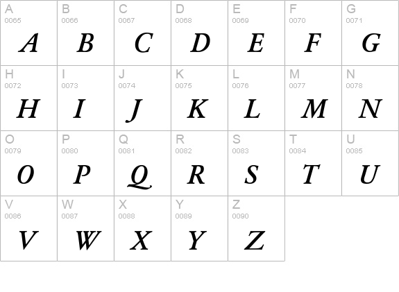 YearlindMediu 2 uppercase A-Z preview