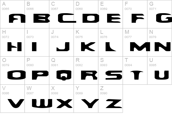 Yellow Dog uppercase A-Z preview