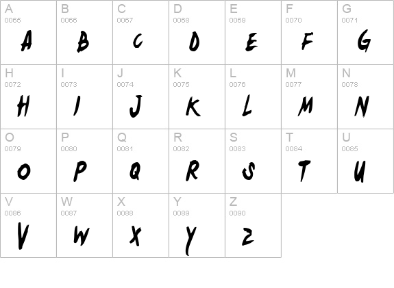 Yellowjacket Condensed uppercase A-Z preview