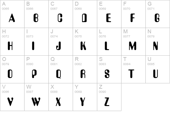 YellowSubmarine uppercase A-Z preview