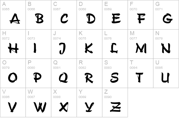 Yitsui uppercase A-Z preview