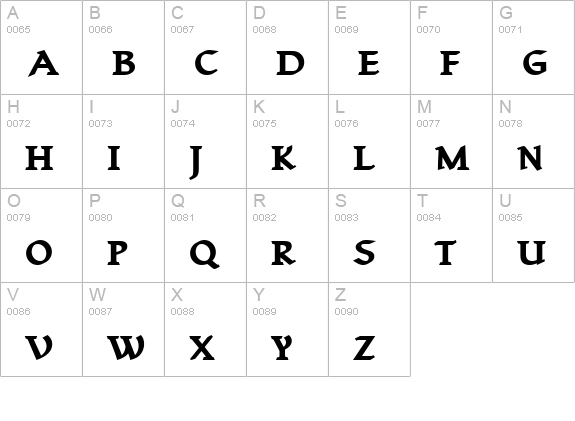 YngreenaExtraBold uppercase A-Z preview