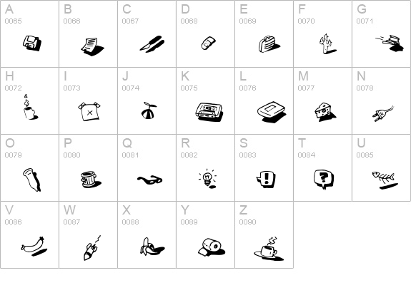 yodle uppercase A-Z preview