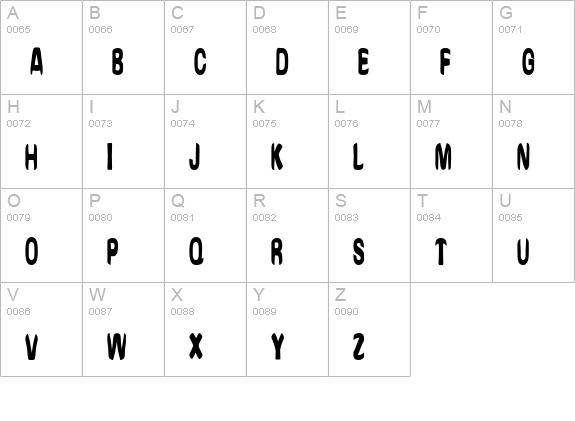 Yonder (BRK) uppercase A-Z preview
