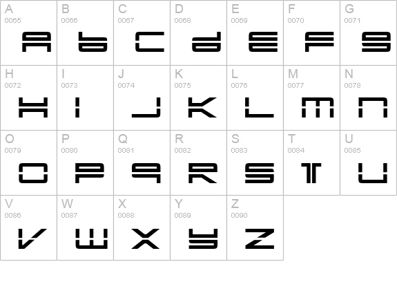 Yonder Recoil uppercase A-Z preview