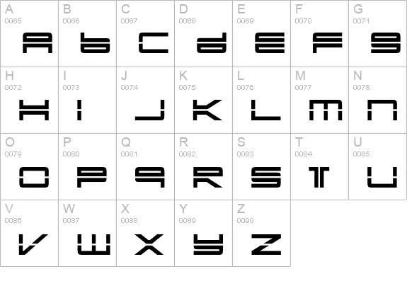 Yonderre uppercase A-Z preview