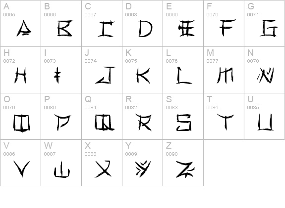 Yonezawa uppercase A-Z preview