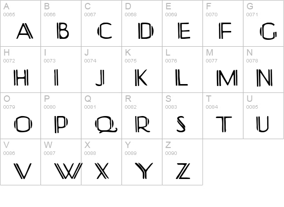 Yonkerismo uppercase A-Z preview