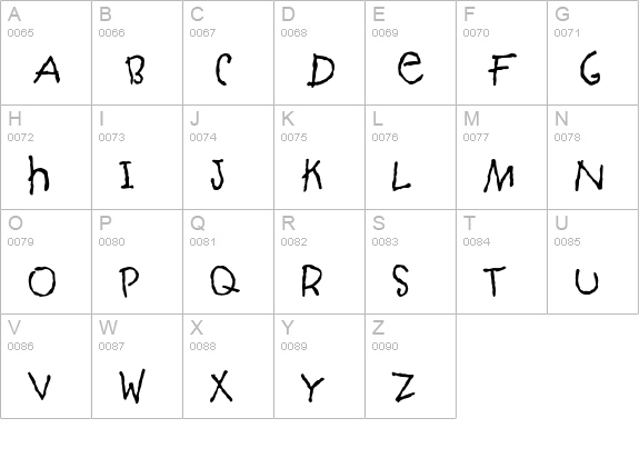 Yoo-Hoo uppercase A-Z preview