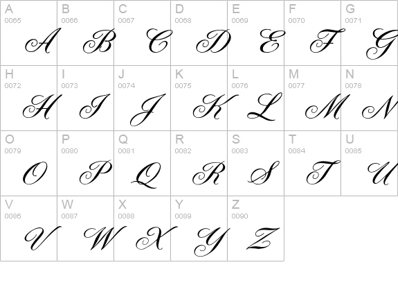 Yorkshire uppercase A-Z preview