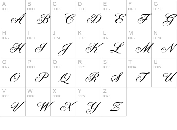 Yorkshire-Regular uppercase A-Z preview