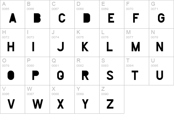 Yoru_yami uppercase A-Z preview