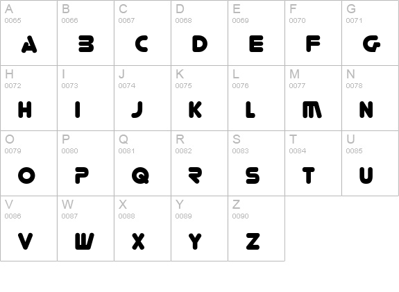 You're Gone uppercase A-Z preview