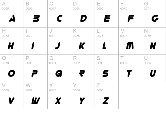 You're Gone Italic uppercase A-Z preview