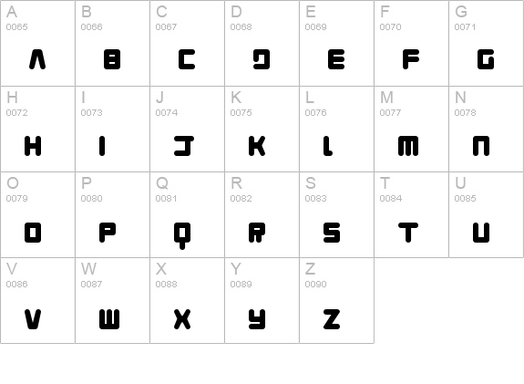 Young Techs uppercase A-Z preview