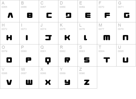 Young Techs Expanded uppercase A-Z preview