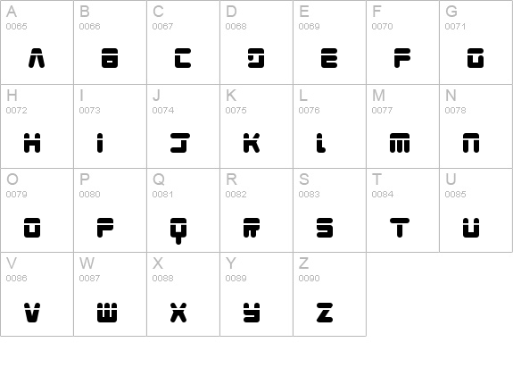 Young Techs Laser uppercase A-Z preview