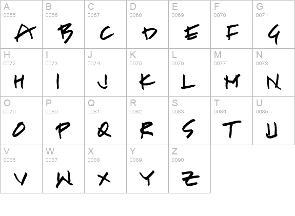 Youngsook BTN uppercase A-Z preview