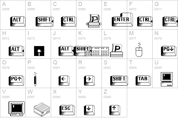 Your Keys uppercase A-Z preview