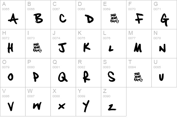 Your Mum Rang uppercase A-Z preview