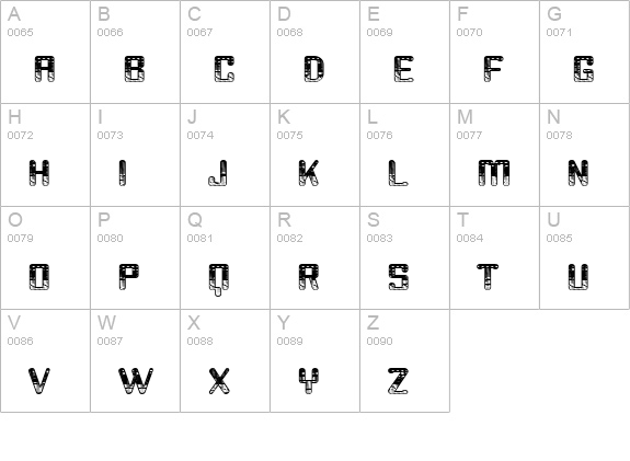 Youthanasia Texture uppercase A-Z preview