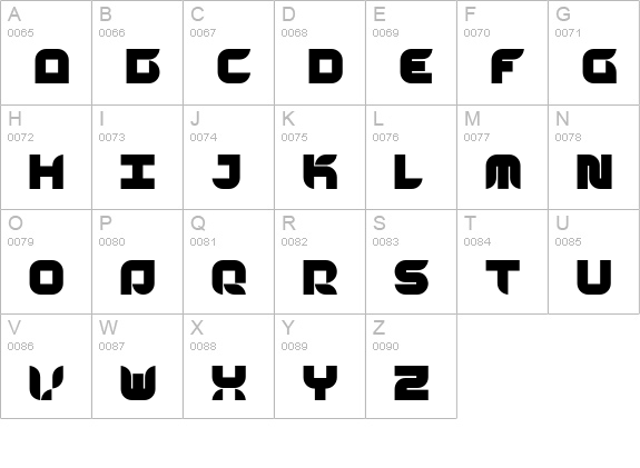 Yr72-Bold uppercase A-Z preview