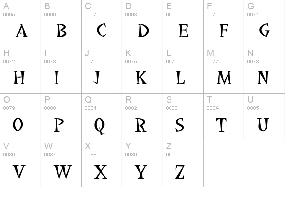 Yucatan Regular uppercase A-Z preview
