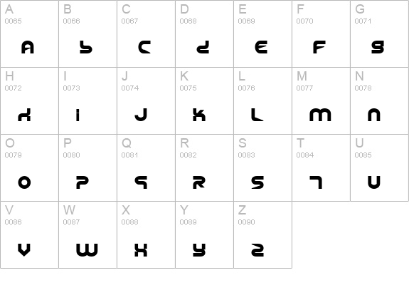 Yukon Tech Bold uppercase A-Z preview