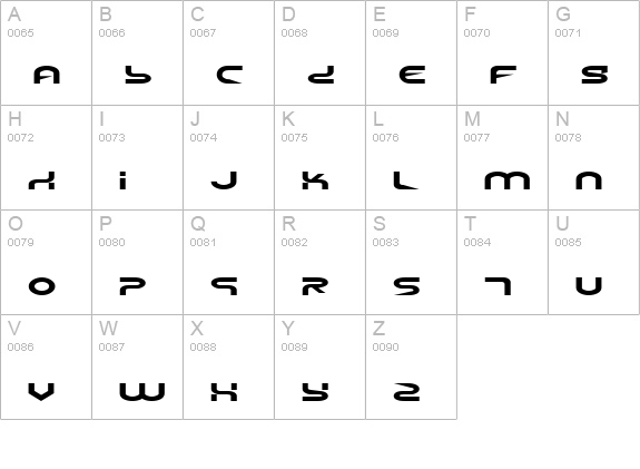 Yukon Tech Expanded uppercase A-Z preview