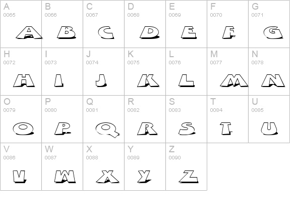 Z Dabble Down uppercase A-Z preview