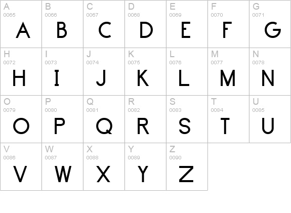 Zaandam uppercase A-Z preview