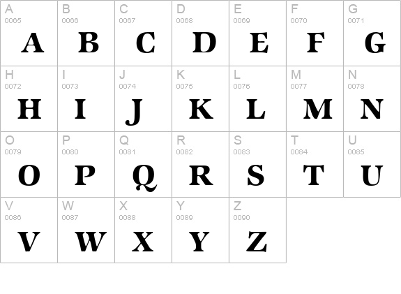 ZabriskieInternational-Bold uppercase A-Z preview