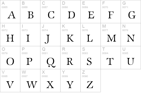 ZabriskieInternational-Light-Regular uppercase A-Z preview