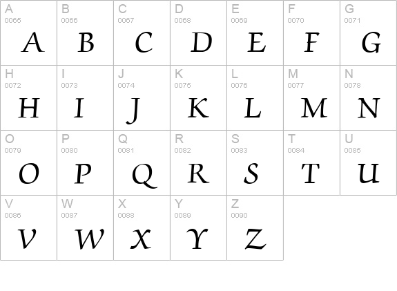 ZabriskieScript-Bold uppercase A-Z preview