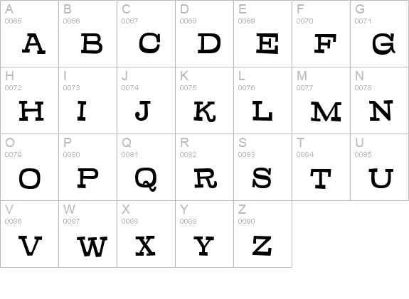 Zalderdash uppercase A-Z preview