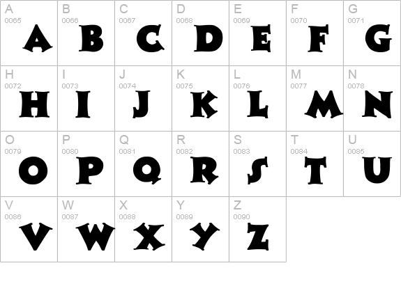 Zaleski Bold uppercase A-Z preview