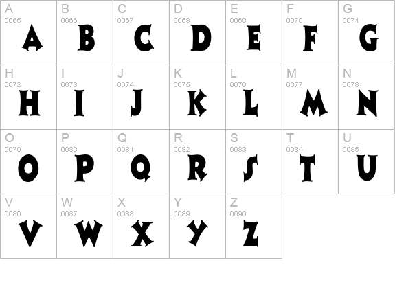 Zaleski Cn uppercase A-Z preview