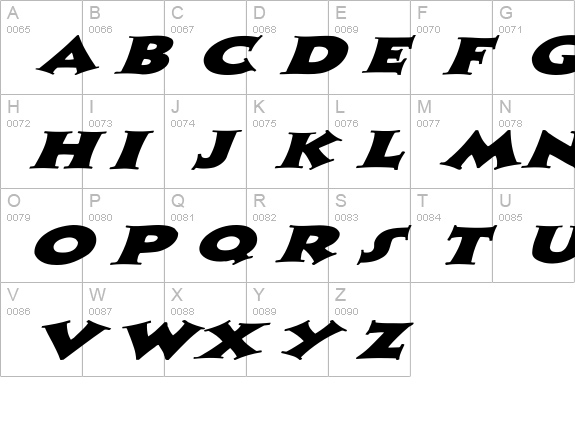 Zaleski Ex Italic uppercase A-Z preview
